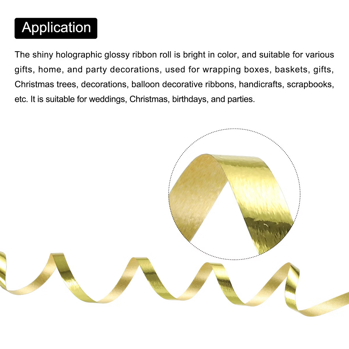 Unique Bargains Gift Wrapping String Shiny Metallic Curling Ribbon 6 Pcs | Target