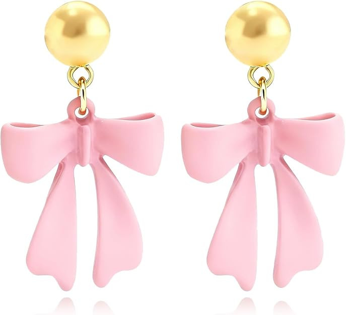 Bow Earrings Valentines Earrings for Women Red Valentines Day Dress Shirt Outfits for Women Valen... | Amazon (US)