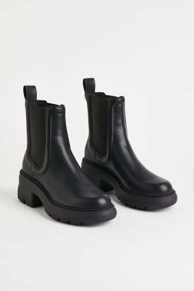 Chunky Chelseaboots - Schwarz - Ladies | H&M AT | H&M (DE, AT, CH, DK, NL, NO, FI)