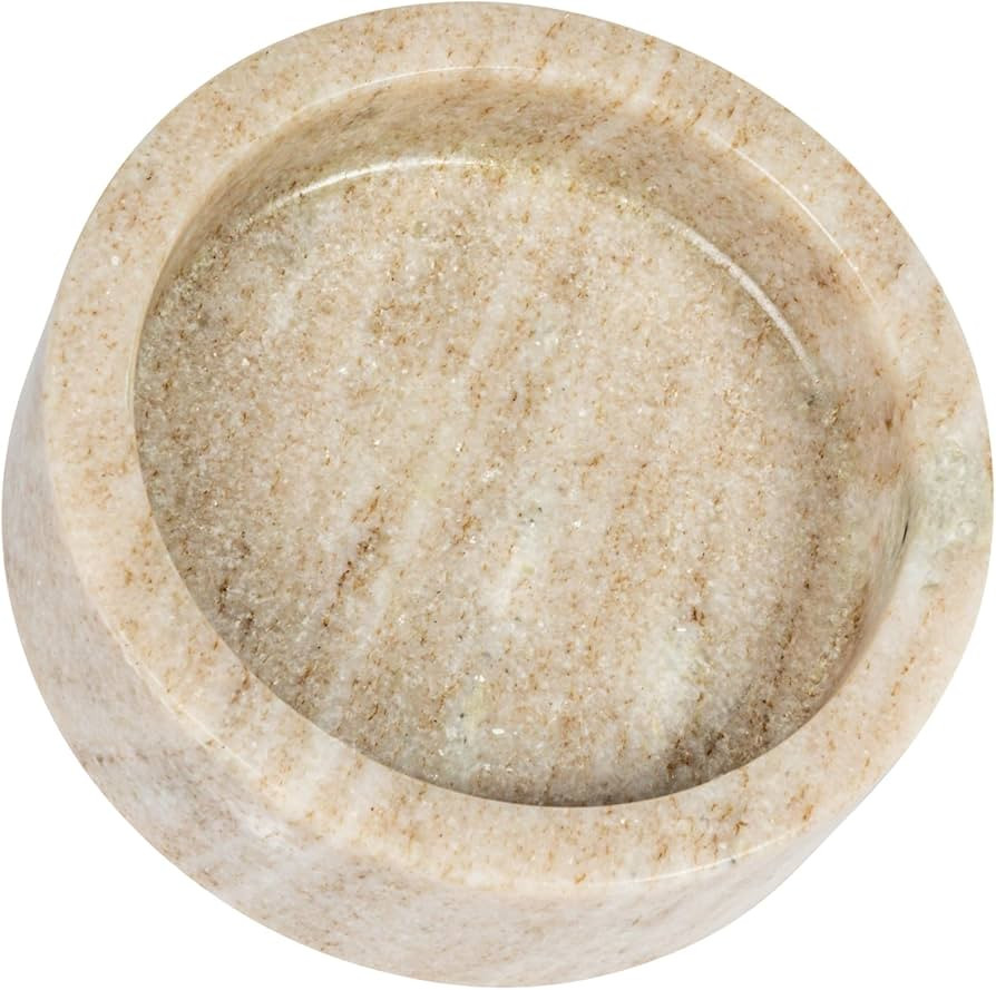 Bloomingville 5 Inches Round Marble Bottle Holder, Beige Dish | Amazon (US)