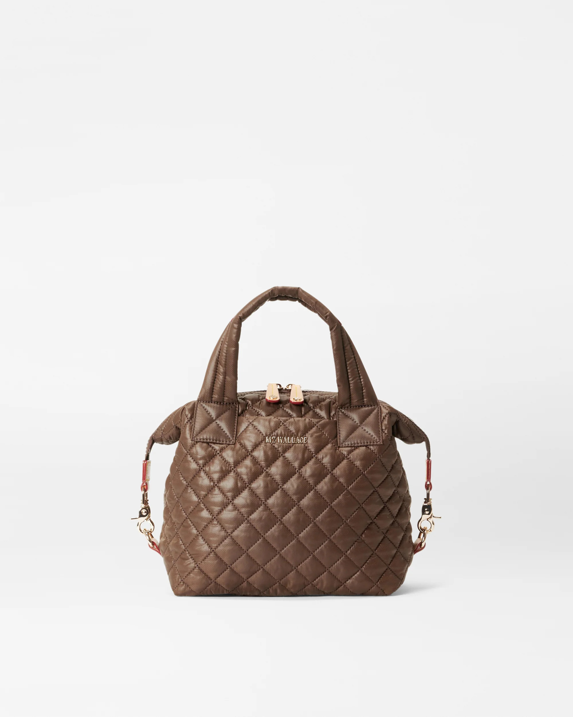 Small Sutton Deluxe Quilted Crossbody Bag in Walnut | MZ Wallace | MZ Wallace
