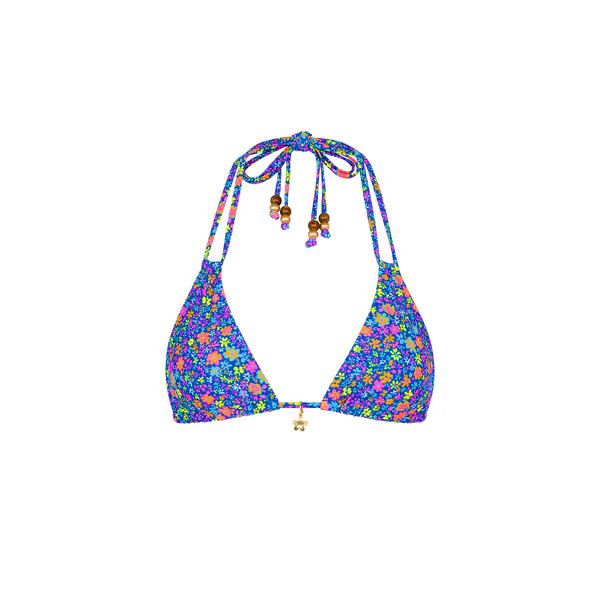 Halter Bralette Bikini Top - Electric Bloom | Kulani Kinis US
