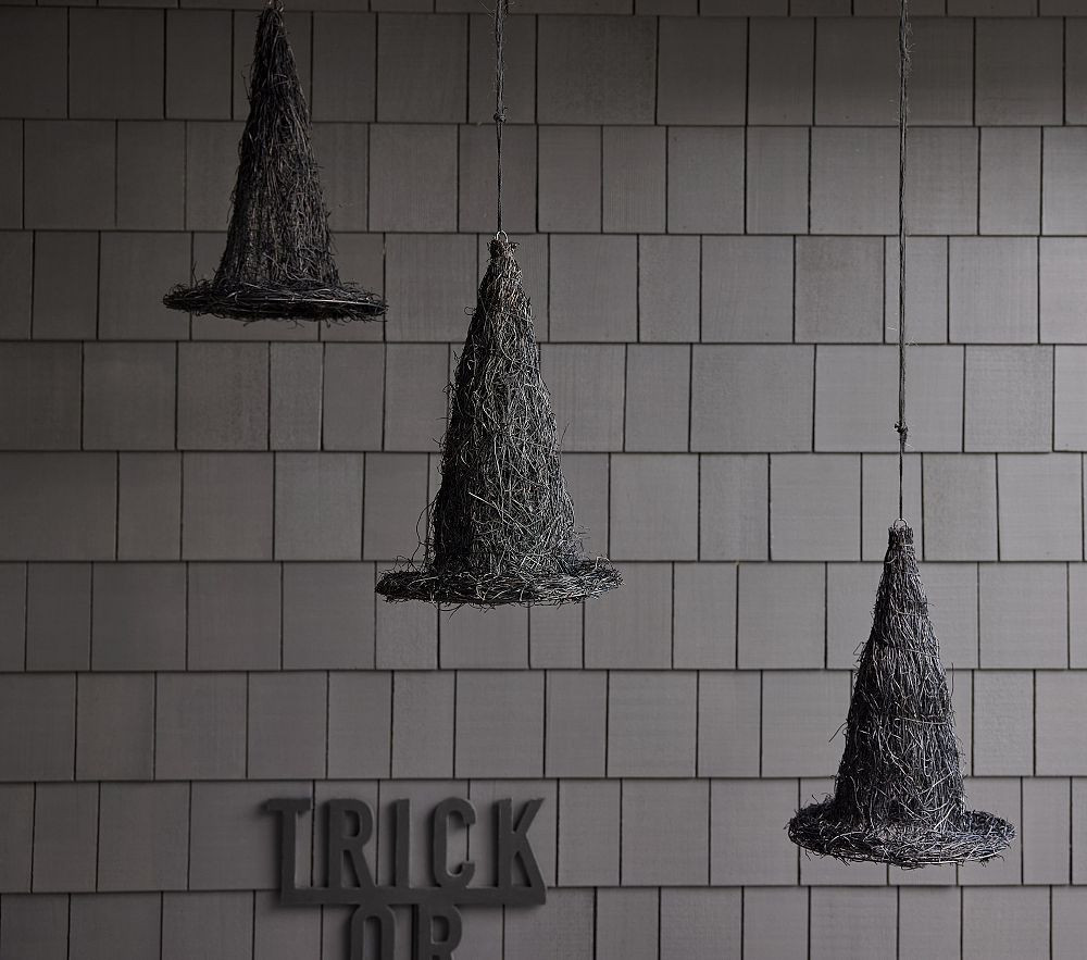 Black Vine Floating Witch Hats, Set of 3 | Pottery Barn Kids