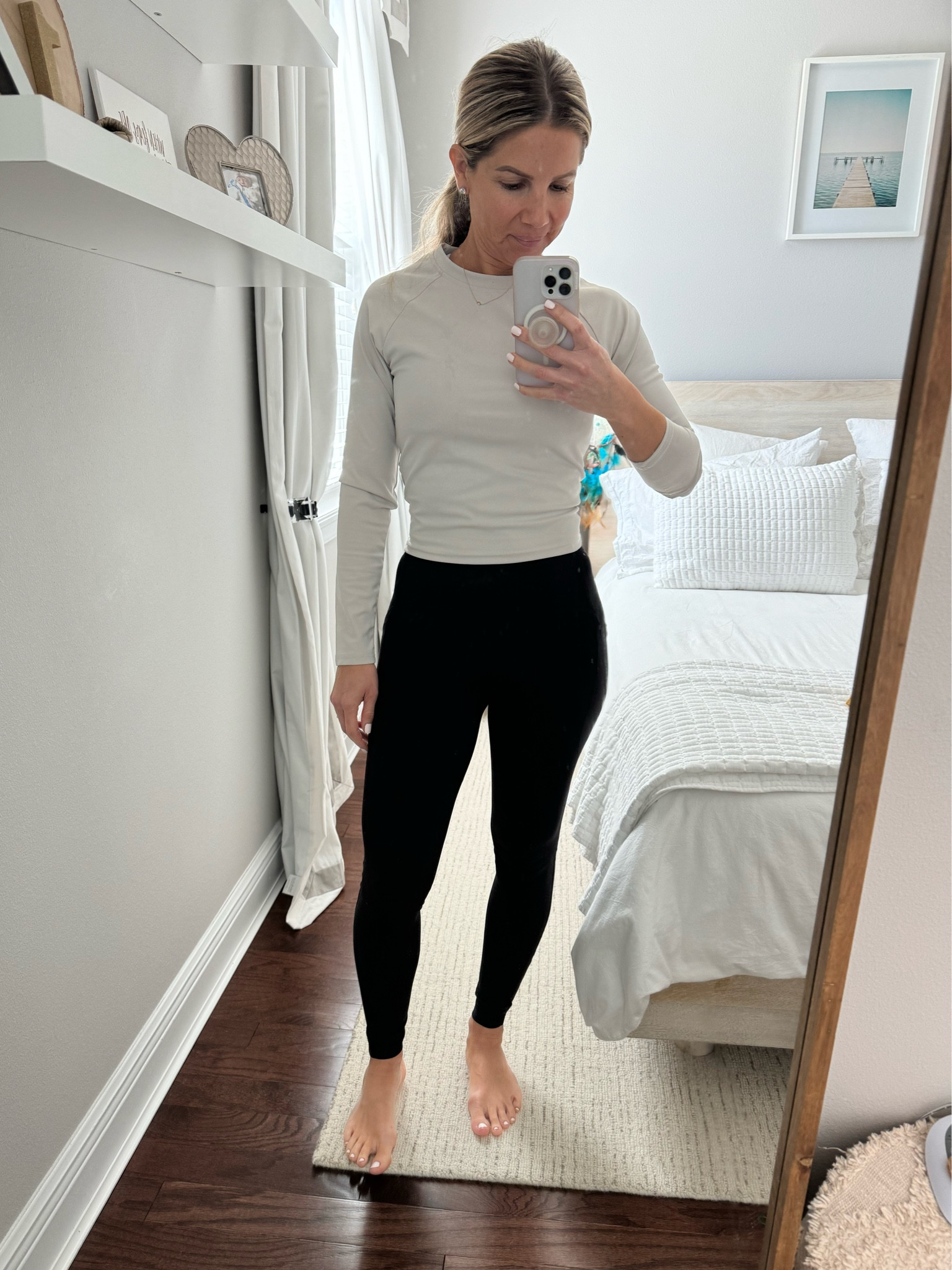 Really loving all the Amazon work out gear! This cropped long sleeve shirt is performance fabric and held up well during my workout today. I’m wearing my Lulu leggings but I’m up to four pairs of Amazon dupes and love them just as much (linked). 

#LTKsalealert #LTKfitness #LTKfindsunder50
