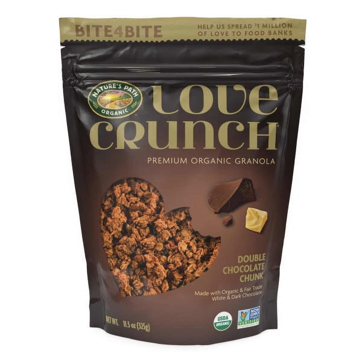 Love Crunch Organic Double Chocolate Chunk Granola, 11.5 oz Bag | Walmart (US)