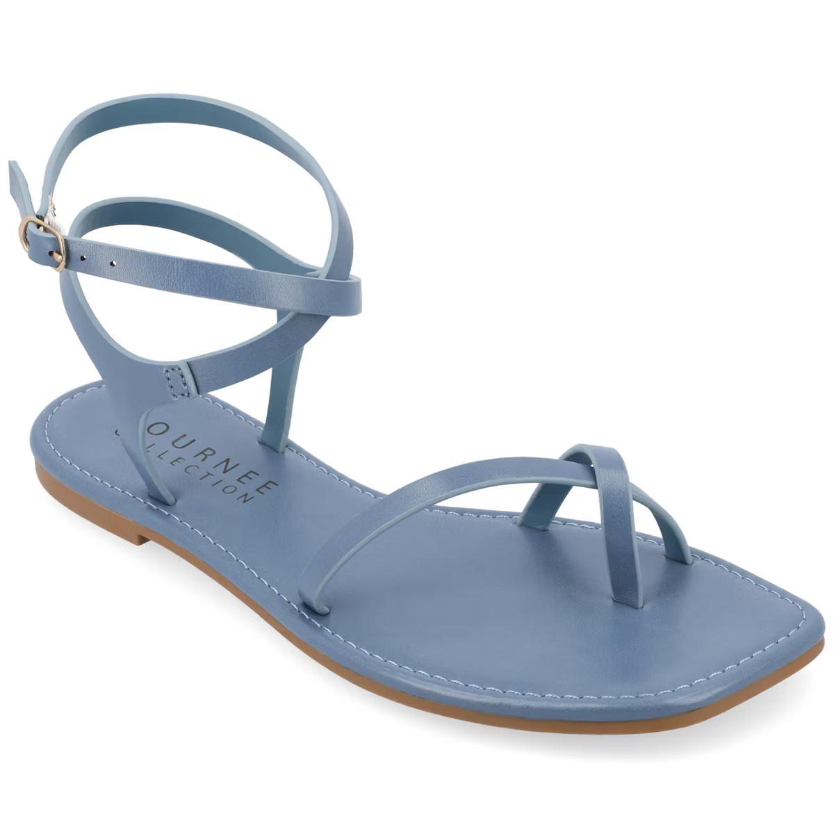 Journee Collection Womens Charra Buckle Flat Sandals | Target