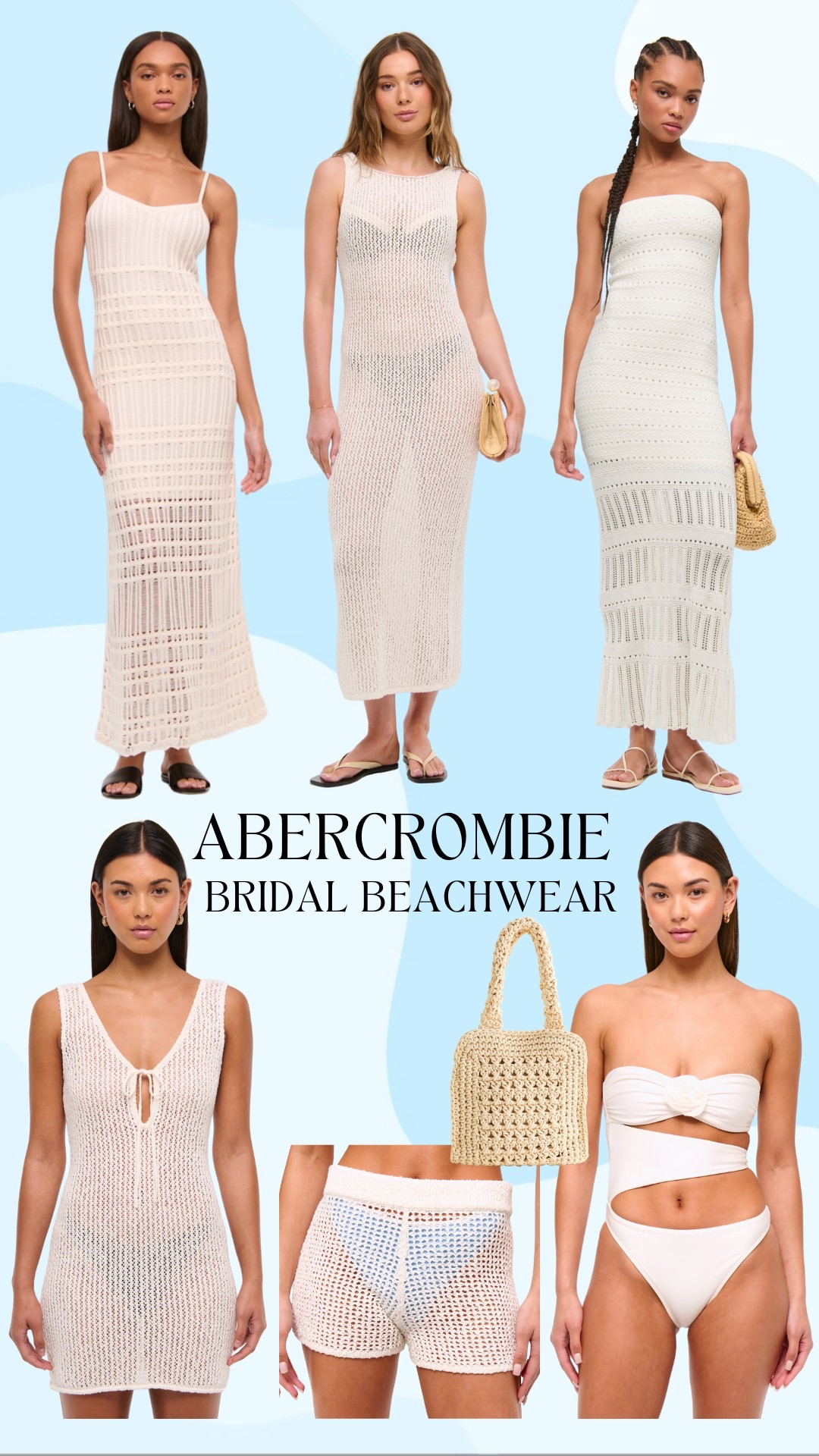Bridal beachwear perfection! ✨ Abercrombie’s bridal swimwear, chic dresses, and dreamy vacation outfits are perfect for your spring fashion bachelorette getaway! Shop now. #BridalSwimwear #SpringFashion #Dress #VacationOutfit

#LTKTravel #LTKSwim #LTKSeasonal