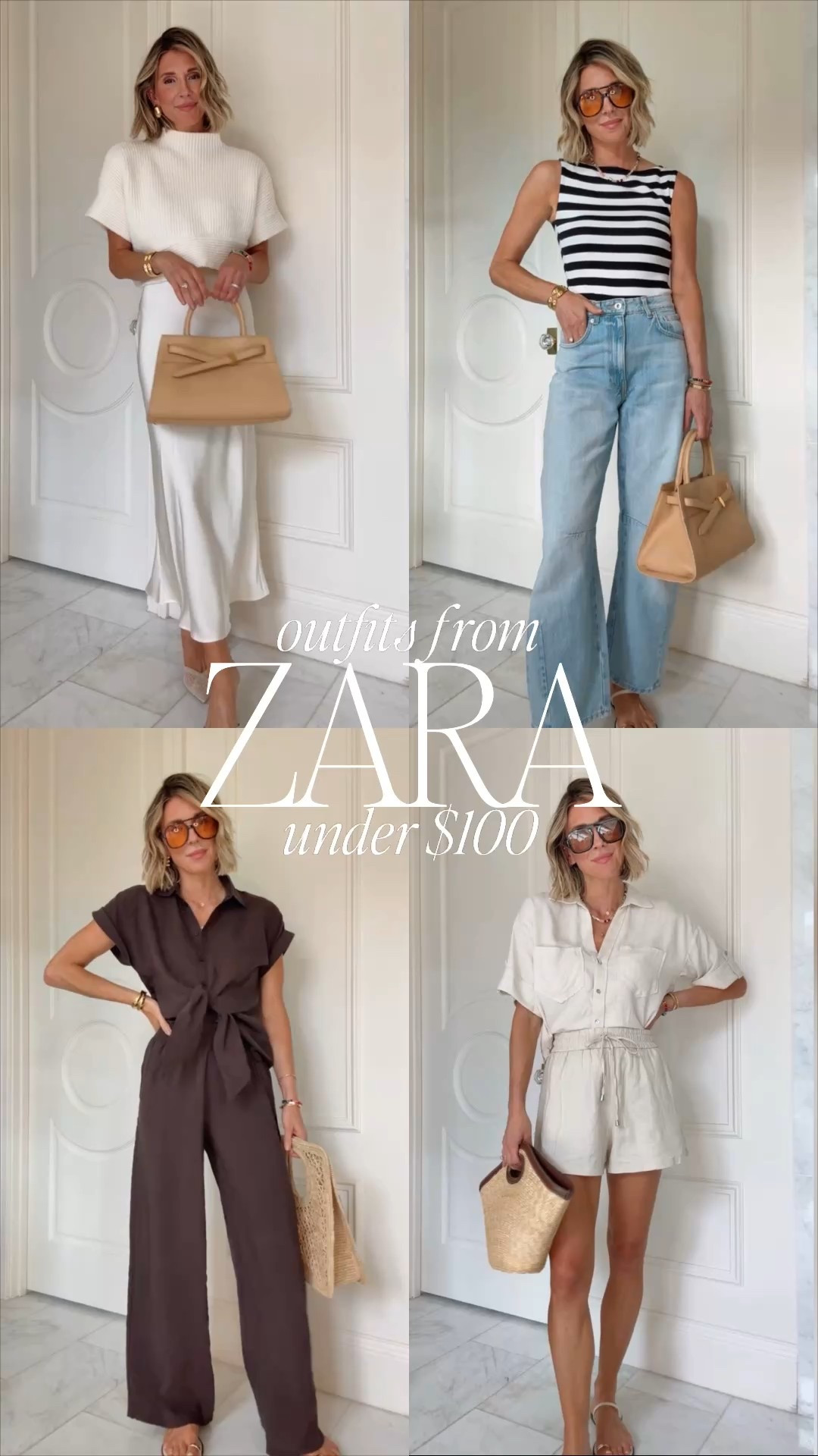 Recent zara outfits for summer. I'm wearing size xs