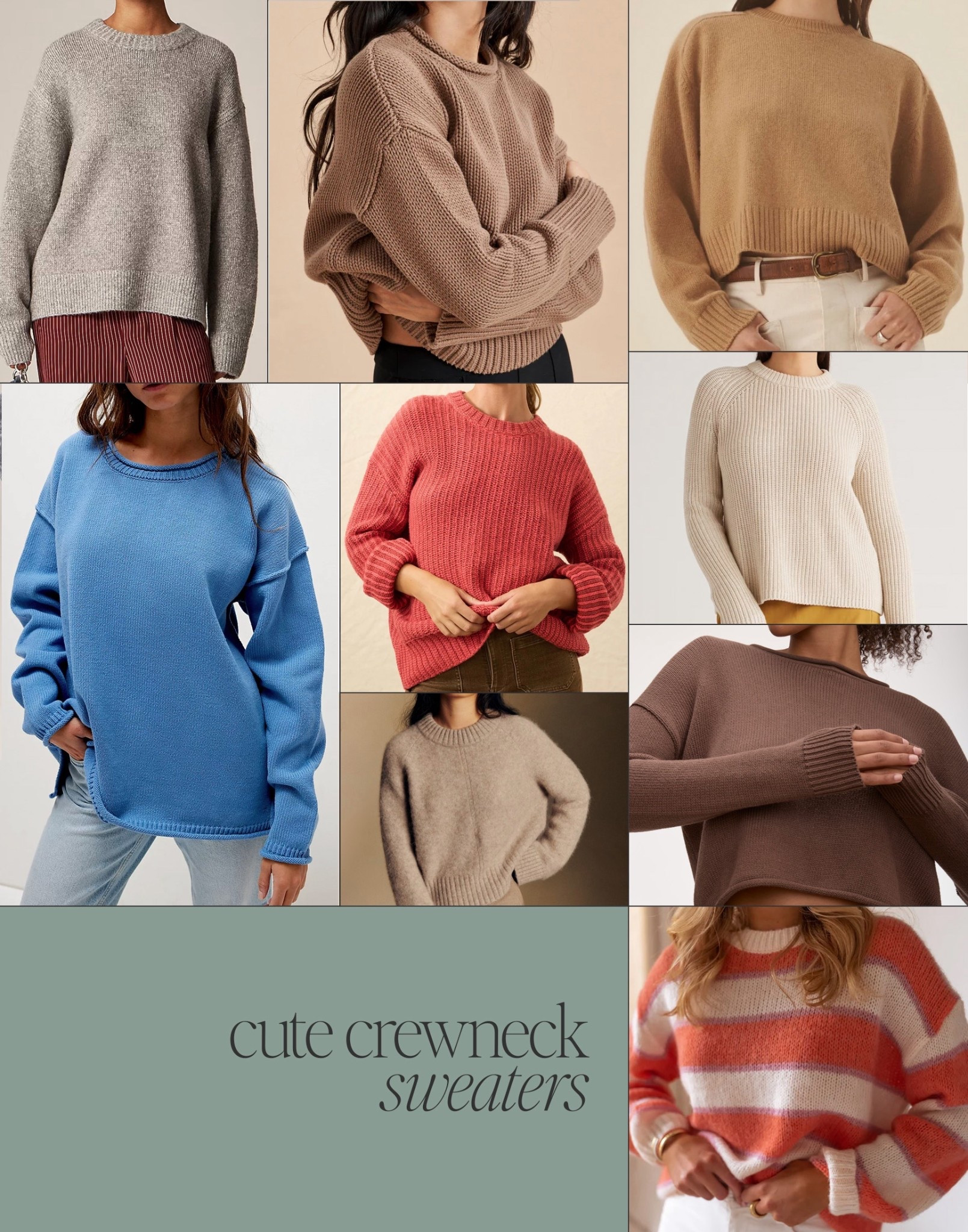 cute crew neck sweaters! i want them alllll! 

#LTKStyleTip #LTKFindsUnder100 #LTKSeasonal
