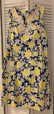 Vintage 60's "The Lilly" Lilly Pulitzer  Dress Lace Yellow White Blue Size 16 XL  | eBay | eBay US
