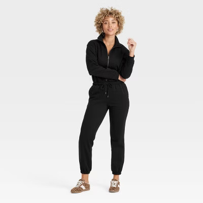 Women's Leisure Studio Long Sleeve Fleece Jumpsuit - Universal Thread™ | Target