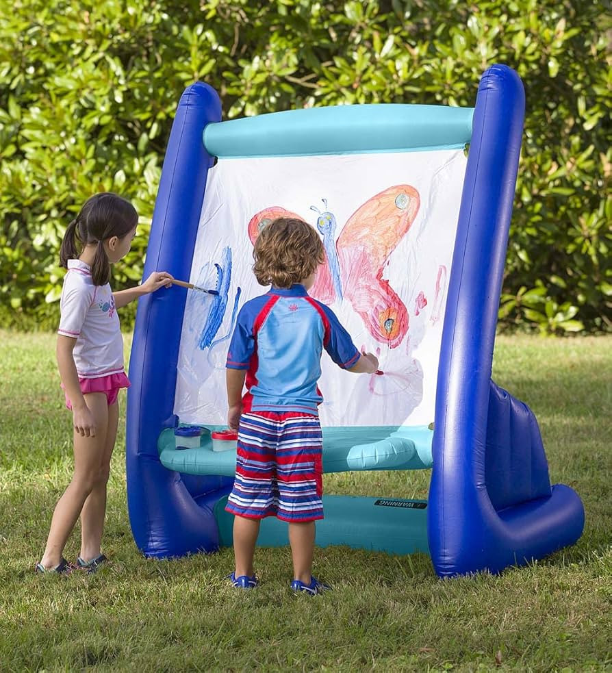 HearthSong Inflatable Giant Easel with Built-in Tray, 39"L x 27"W x 50"H, Included Art Supplies, ... | Amazon (US)