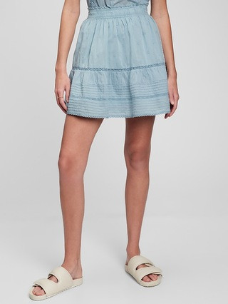 Lace Embroidered Pull-On Skirt | Gap (US)