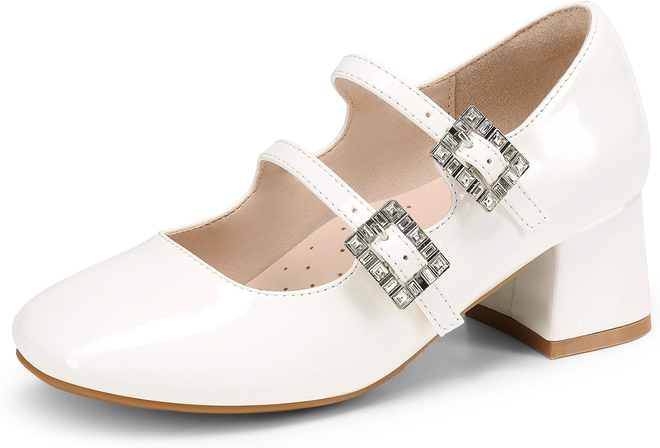 DREAM PAIRS Girls Dress Shoes Mary Jane Double Straps High Heel Easter Wedding Party Church Princ... | Amazon (US)