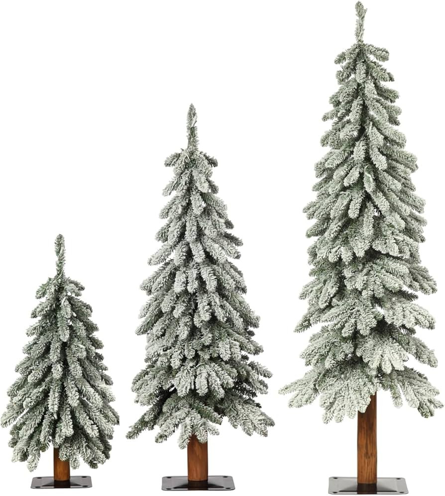 Haute Decor Alpine Christmas Tree Collection - Set of 3 Trees (2 ft., 3 ft, 4 ft) | Amazon (US)