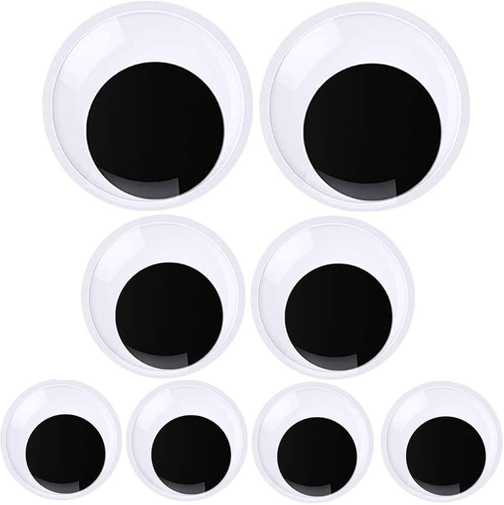 Giant Wiggle Googly Eyes with Self Adhesive Large Black Plastic Eyes for Crafts 2 Inch 3 Inch 4 I... | Amazon (US)