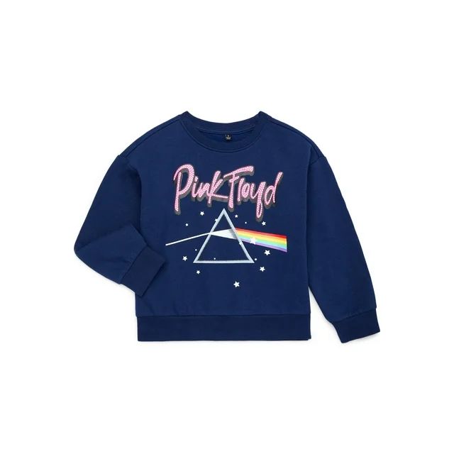 Pink Floyd Girls Crewneck Sweatshirt, Size 4-16 | Walmart (US)