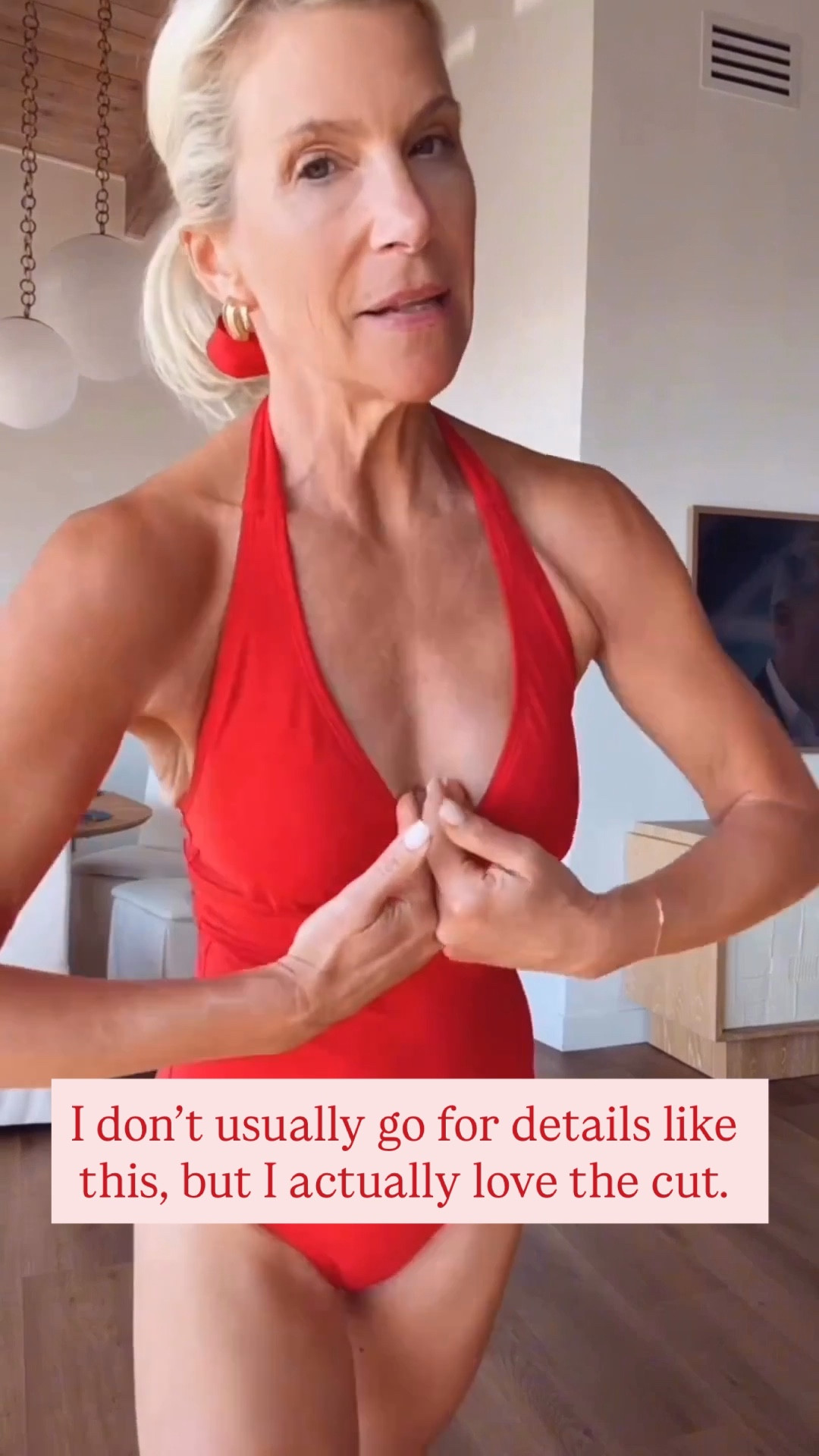 Rec swimsuit with a halter neckline and slimming silhouette.

#LTKSaleAlert #LTKOver40 #LTKootd