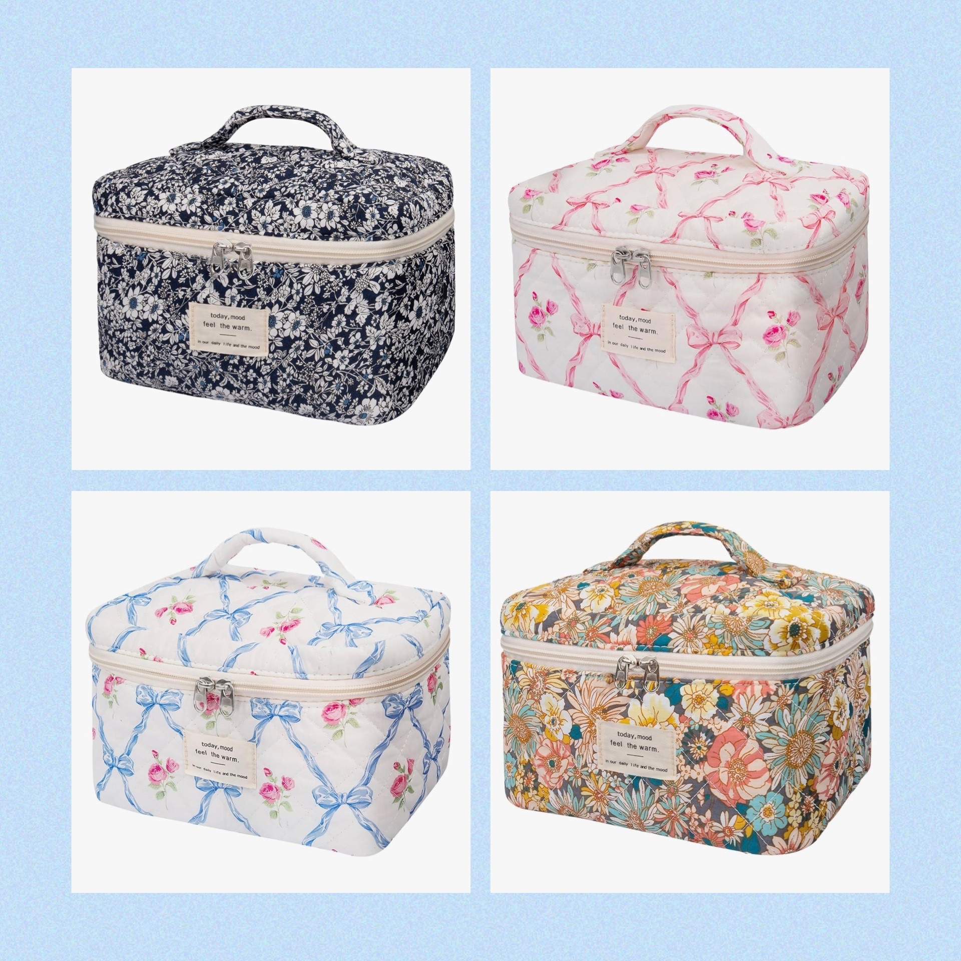 The prettiest cosmetic bags are on sale today at Amazon! These have a total Vera Bradley + Love Shack Fancy vibe to them, but for a fraction of the cost. I have one by this brand and love it - they even have built in brush holders  

#LTKHome #LTKBeauty #LTKSaleAlert