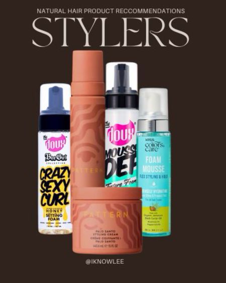 Natural hair stylers including mousses and butters 