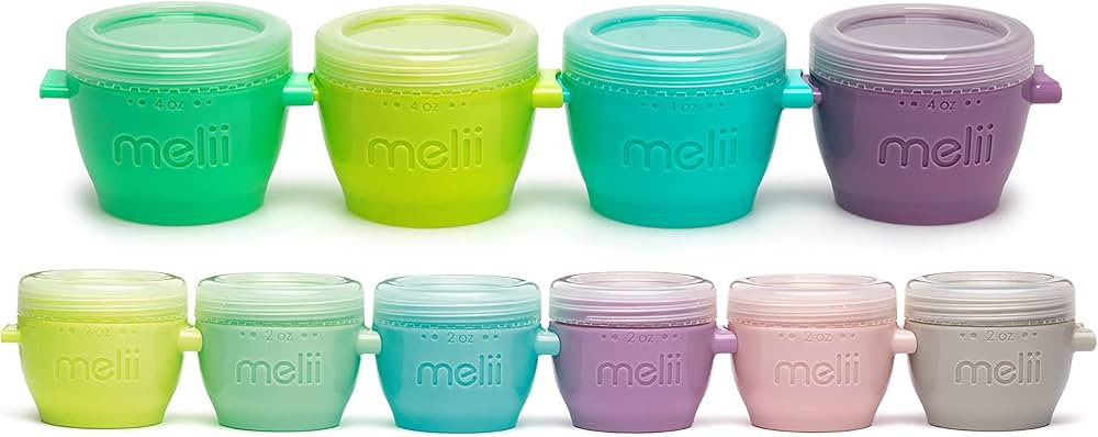 melii Snap & Go Baby Food Storage Containers with lids, Snack Containers, Freezer safe - Set of 1... | Amazon (US)