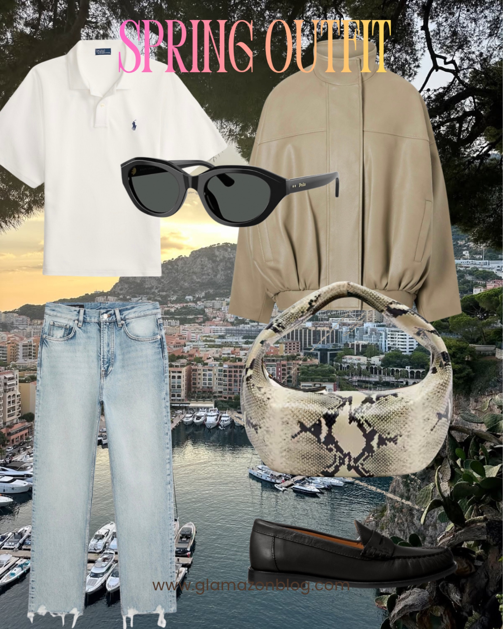 Ralph Laurent top, Frankie shop jacket, Mytheresa outfit, Khaite bag, snake print bag, loafers, airport outfit, travel outfit

#LTKjeans #LTKuk #LTKspring