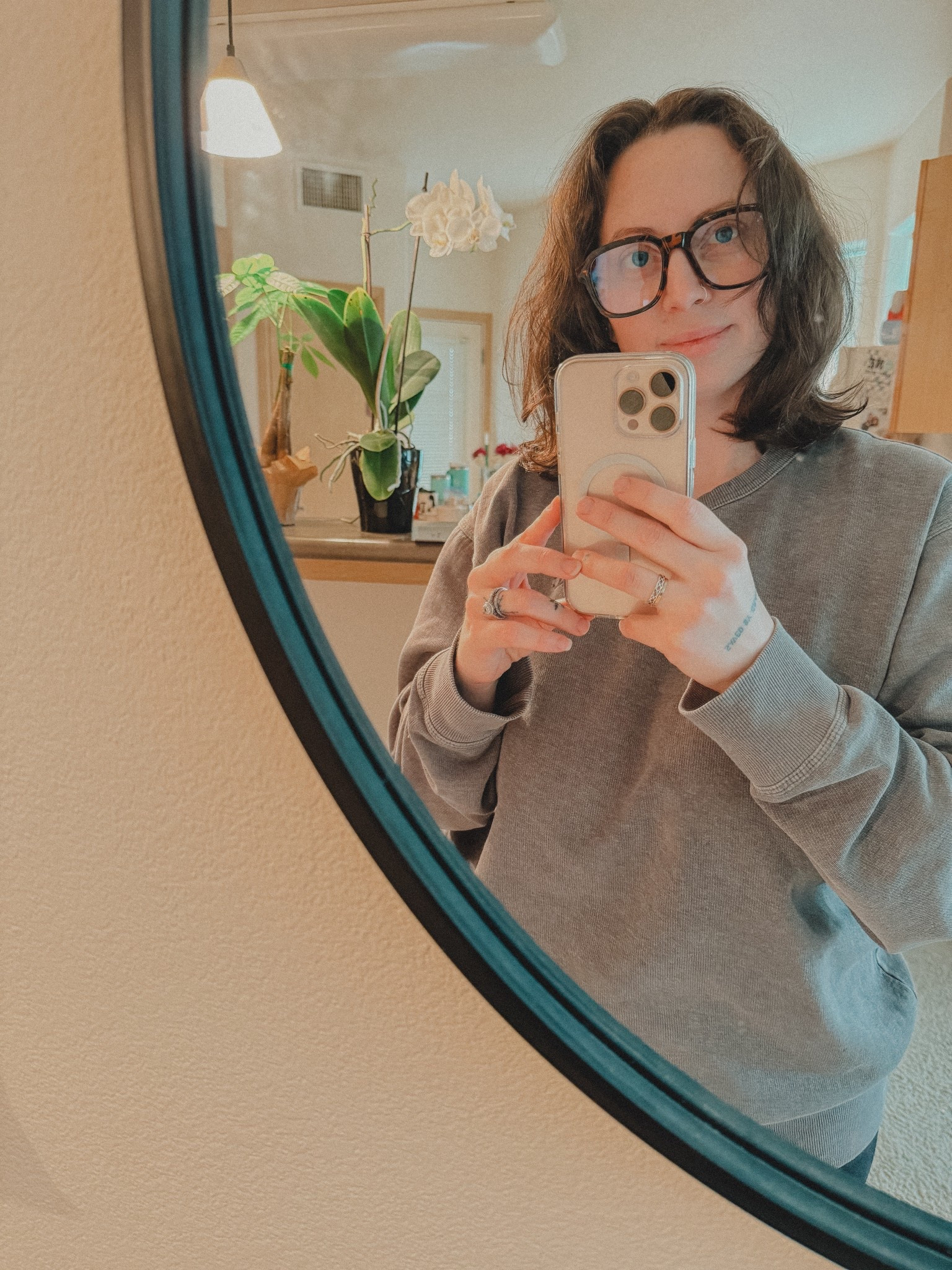 Blue light canceling glasses, I put my prescription in these awesome amazon finds, I’m wearing size large in the sweatshirt 

#LTKgrwm #LTKootd #LTKmomlife