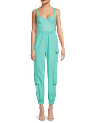 Frida Faux Leather Cargo Jumpsuit | Saks Fifth Avenue OFF 5TH