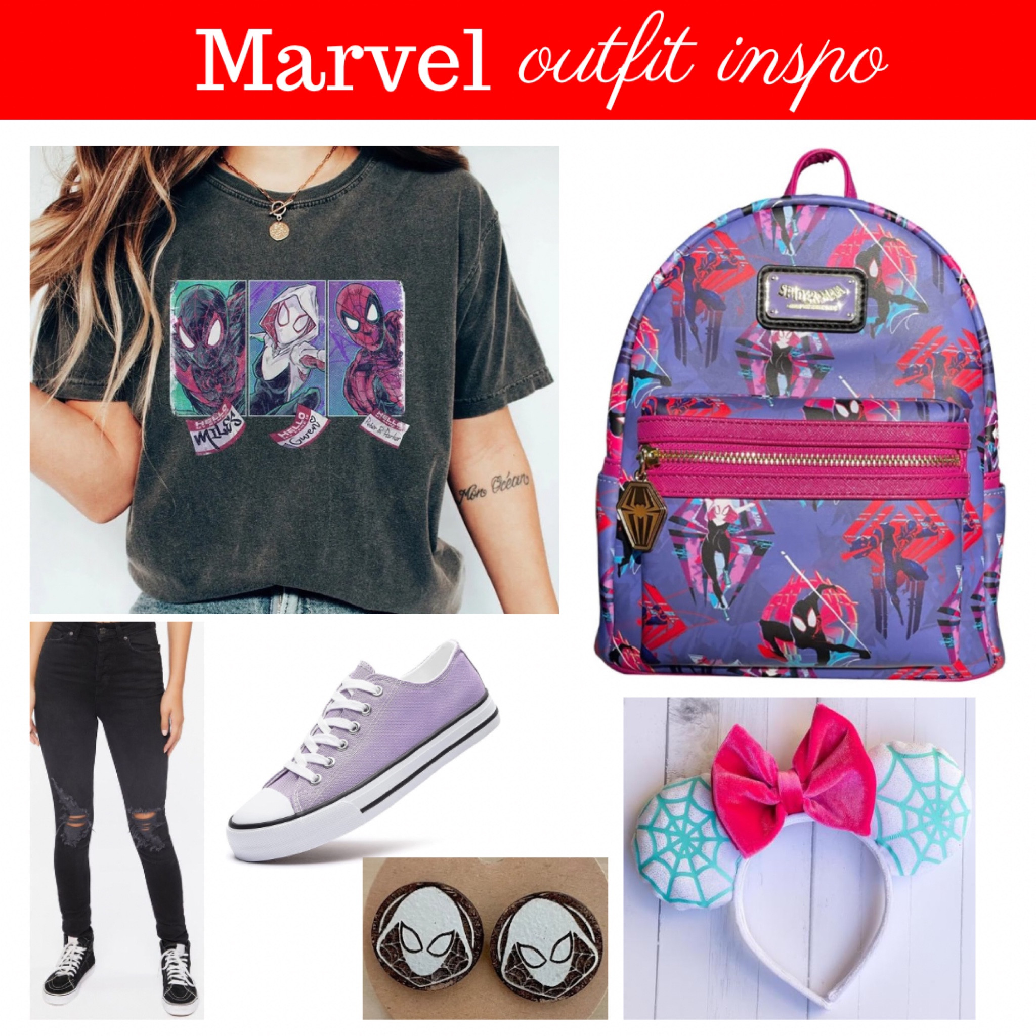 Spider-Man: Across the Spider-Verse outfit perfect for a day at the Disney Parks 

#disneyworld #disney #marvel #marveloutfit #spiderman #ghostspider

#LTKstyletip #LTKfamily #LTKunder50