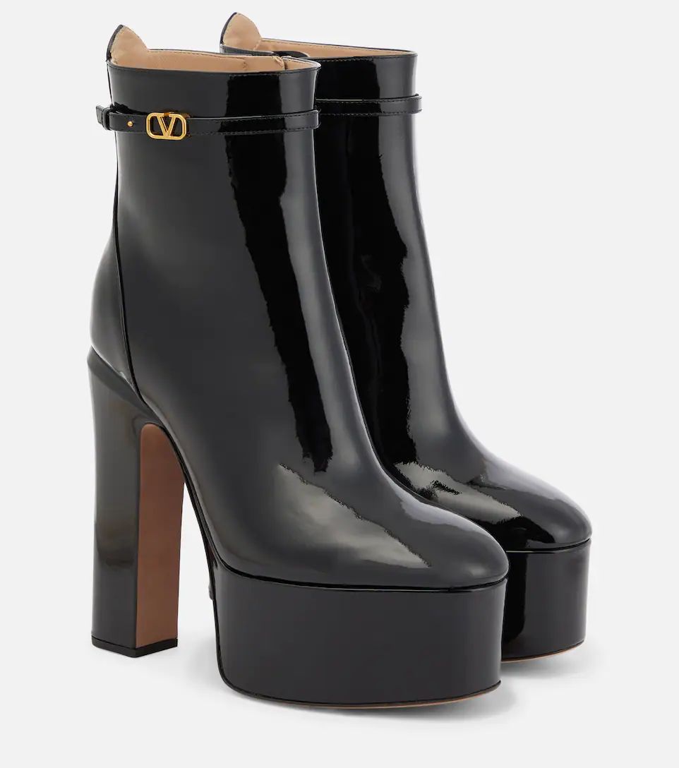 Tan-Go patent leather platform ankle boots | Mytheresa (UK)