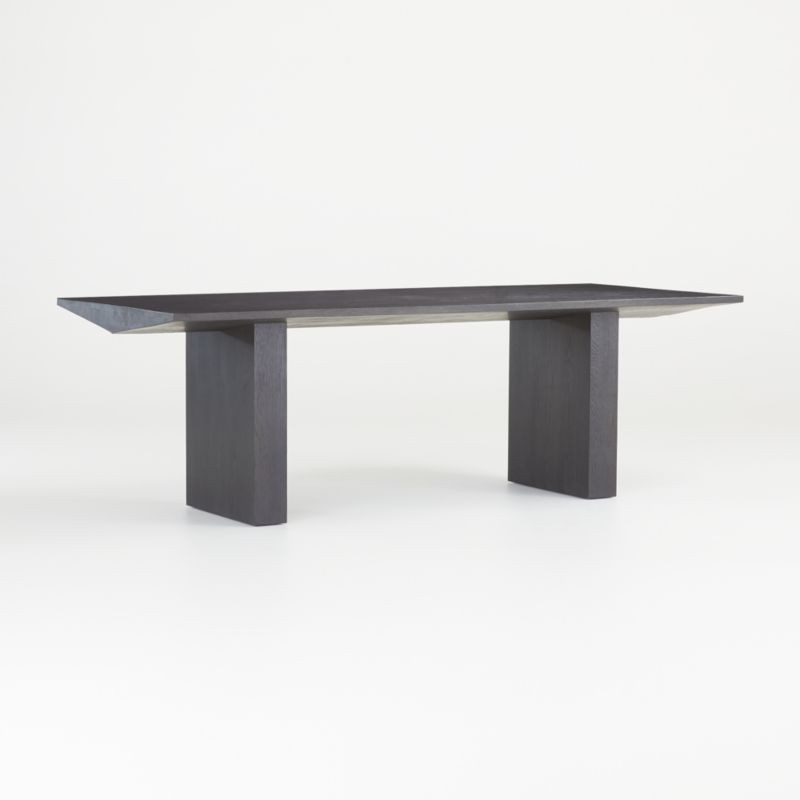 Van Charcoal Wood Dining Table + Reviews | Crate and Barrel | Crate & Barrel