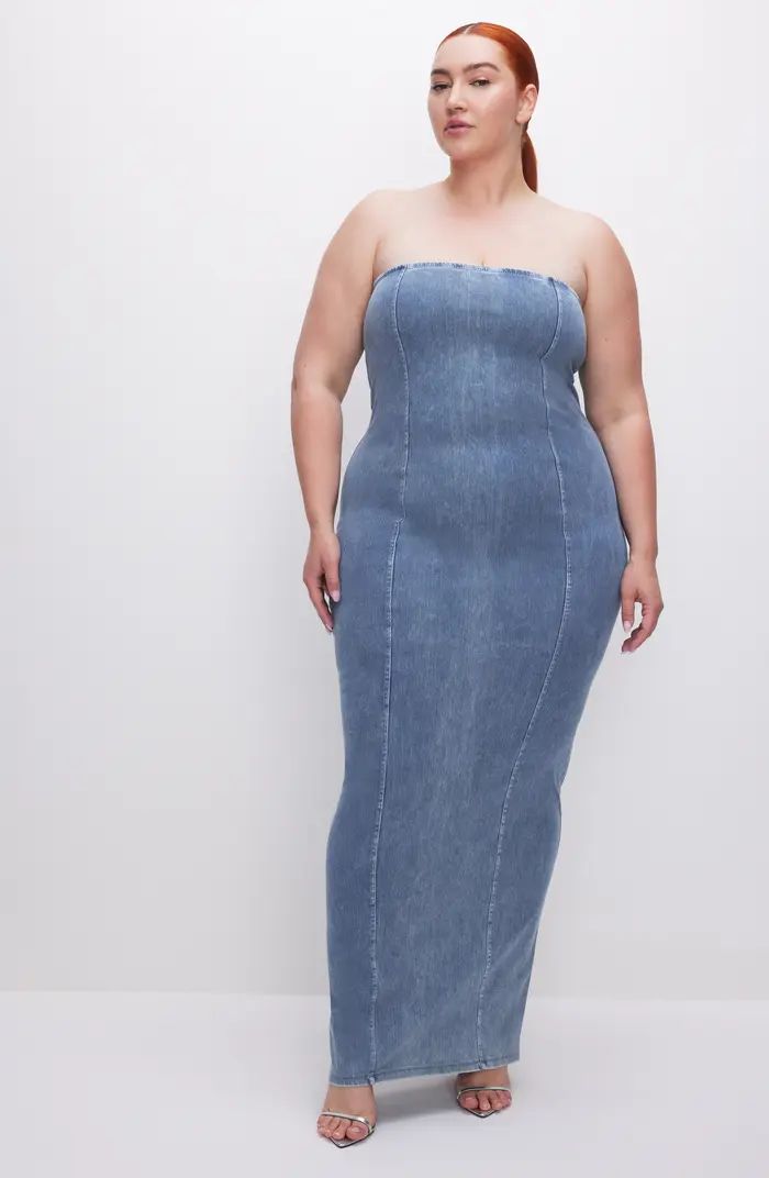 Soft Sculpt Strapless Denim Dress | Nordstrom