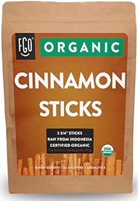 Organic Korintje Cinnamon Sticks | Perfect for Baking, Cooking & Beverages | 100+ Sticks | 2 3/4"... | Amazon (US)
