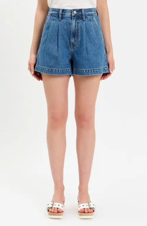 DAZE Coronado Pleated Denim Shorts in Montage at Nordstrom, Size 29 | Nordstrom