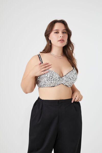 Plus Size Sequin Bralette | Forever 21