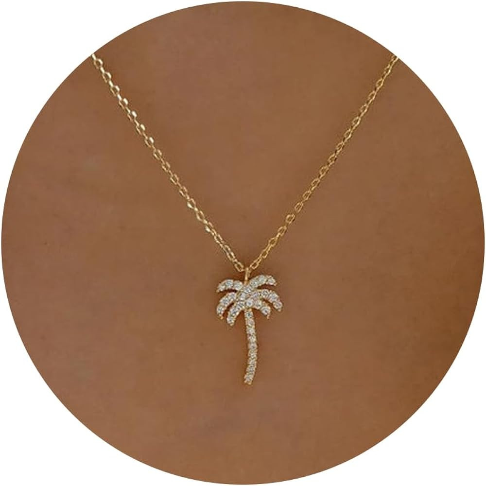 GUOKE Gold Necklace for Women, Infinity Necklace 14K Gold Plated Dainty Gold Sun Flower Leaf Bar ... | Amazon (US)