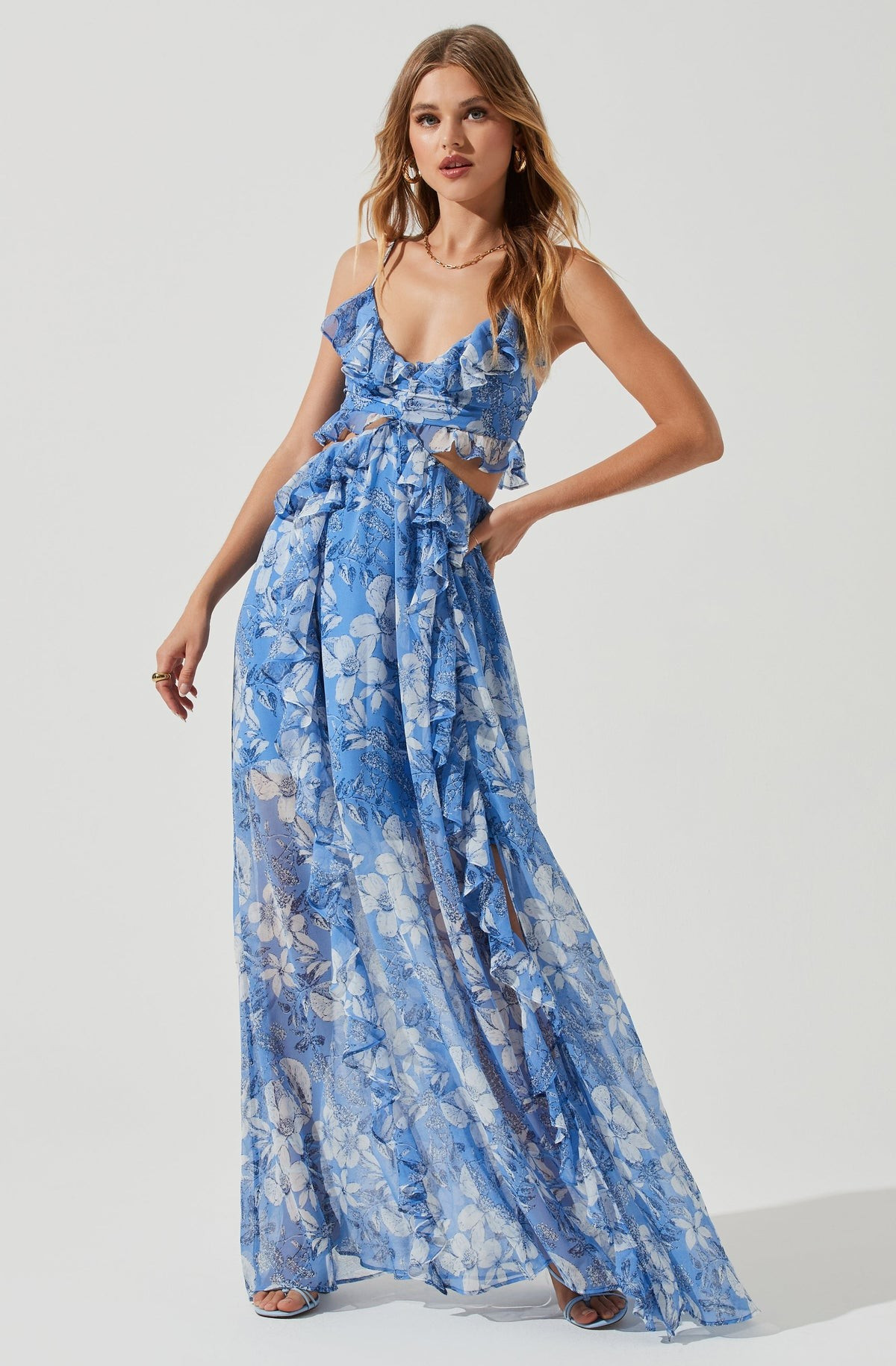 Palace Floral Cutout Maxi Dress | ASTR The Label (US)