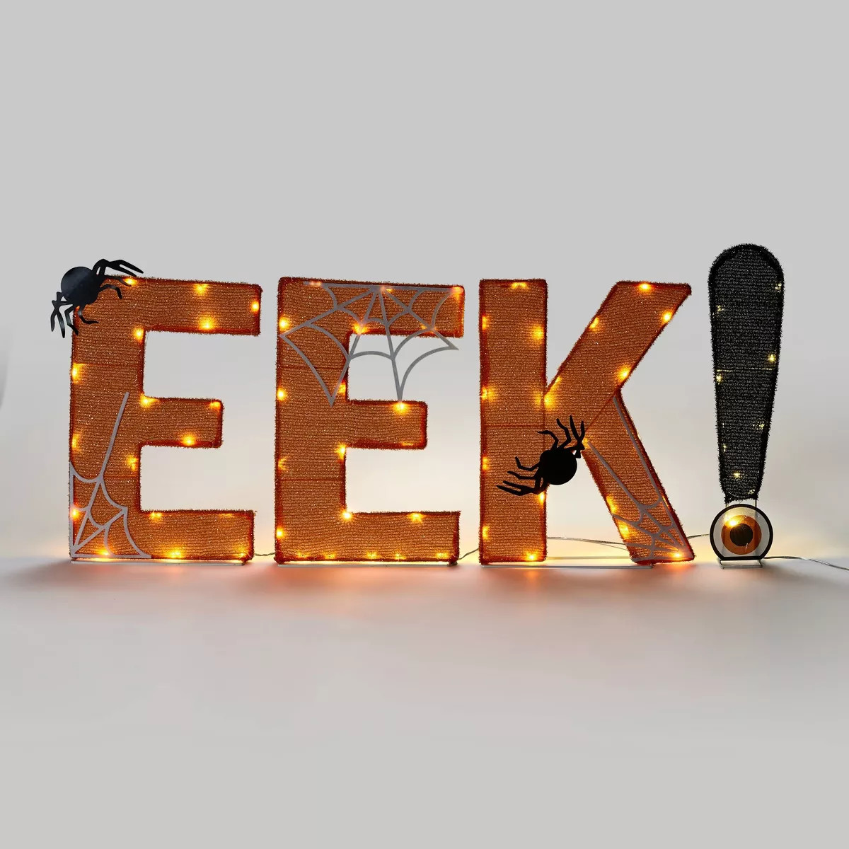 18" Mesh "EEK!" Orange Dewdrop Lights Halloween Decorative Word - Hyde & EEK! Boutique™ | Target