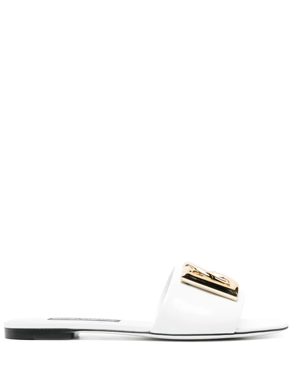 Dolce & Gabbana logo-plaque Flat Sandals - Farfetch | Farfetch Global