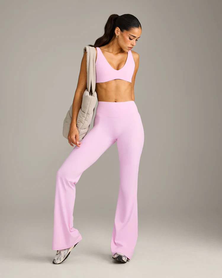 SoftMotion\u2122 Flared Pants with Gray Logo 
 Chalk Pink | Oner Active (UK / US)