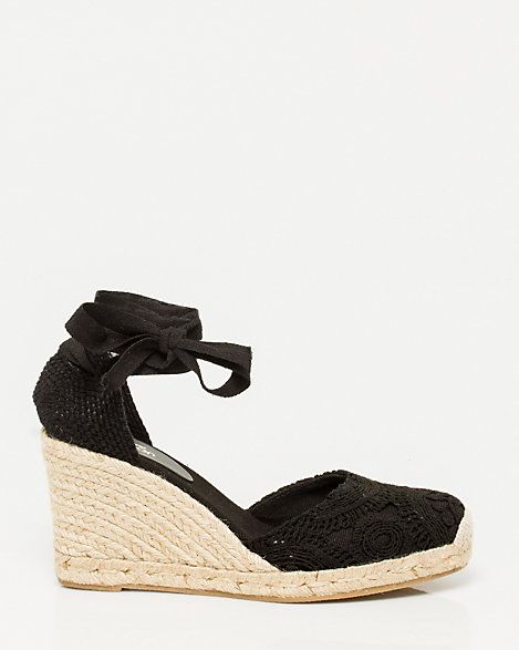 Le Chateau - Spanish-Made Crochet Wedge Espadrille | Le Chateau Stores Inc.