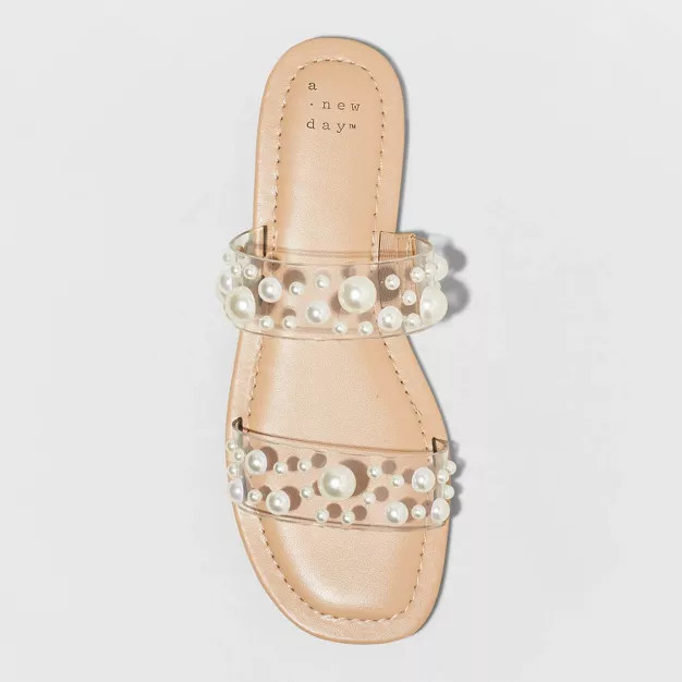 Women's Brit Two Band Embellished Sandals - A New Day™ | Target