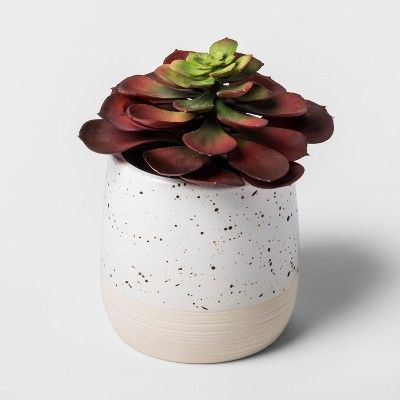 Faux Succulent in Speckled White Pot - Threshold™ | Target