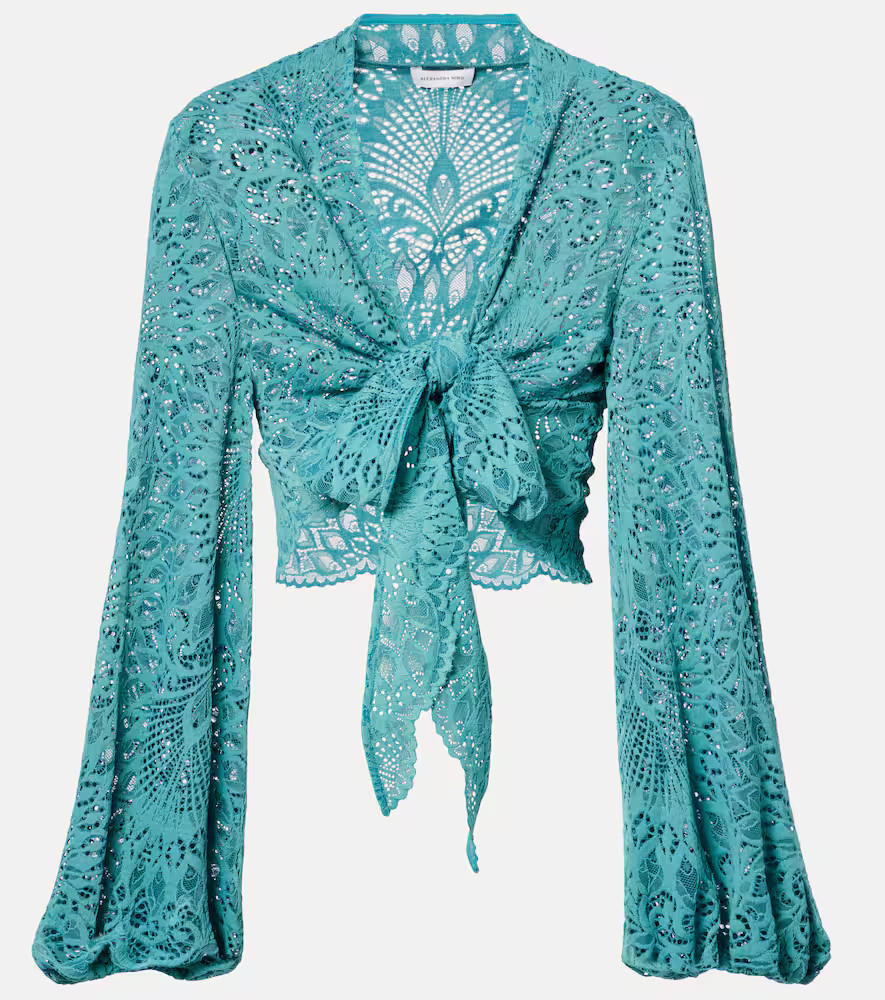 Alexandra Miro Tabitha lace crop top | Mytheresa (UK)