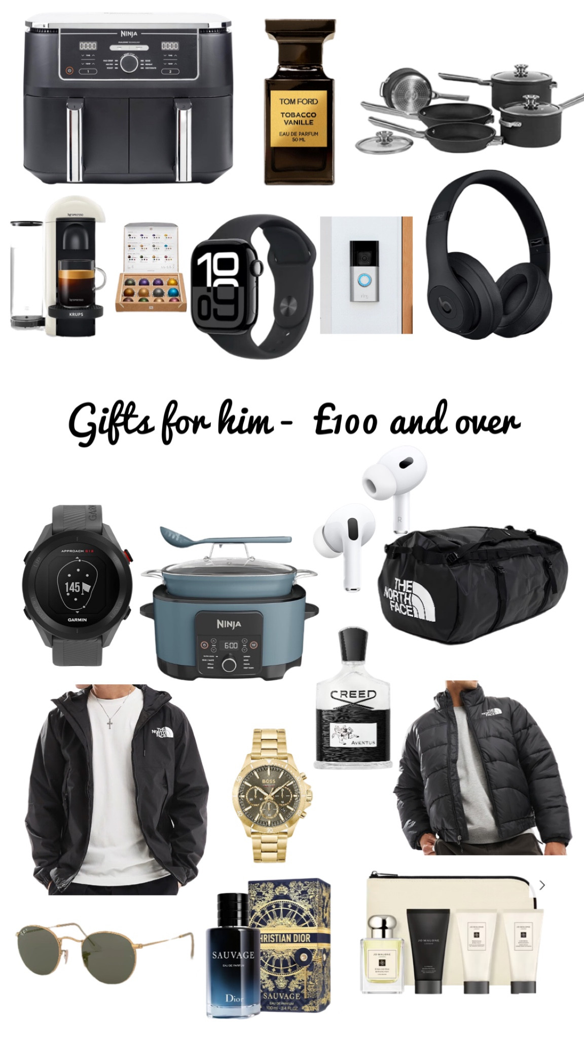 Gifts for him - £100 and over ❤️

#giftguide #mensgiftguide gifts for him, luxury mens gifts, luxury gifts, airfryer, north face, Apple Watch

#LTKgiftguide