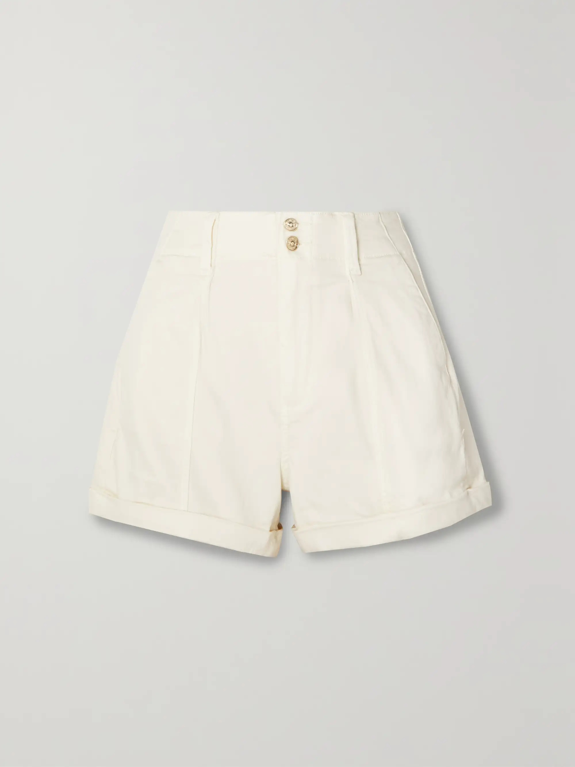 Brooklyn pleated stretch-denim shorts | NET-A-PORTER (US)