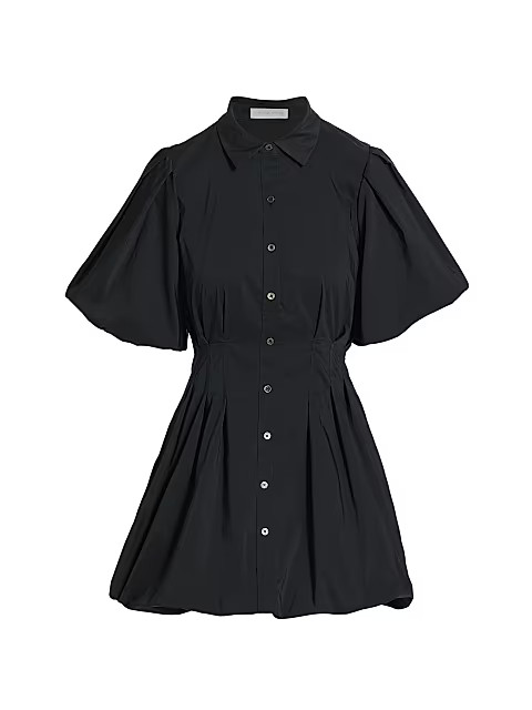 Jonathan Simkhai Cleo Pleated Poplin Balloon Minidress | Saks Fifth Avenue