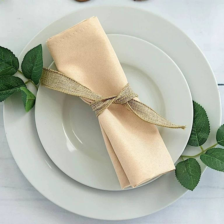 BalsaCircle 10 Pieces 20" Champagne Polyester Napkins Wedding Kitchen - Walmart.com | Walmart (US)