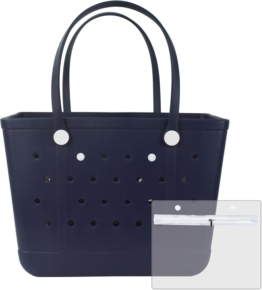 Beach Bag, Waterproof Beach Tote, Rubber XL Tote Bag, Washable and Durable Open Handbag for Boat ... | Amazon (US)