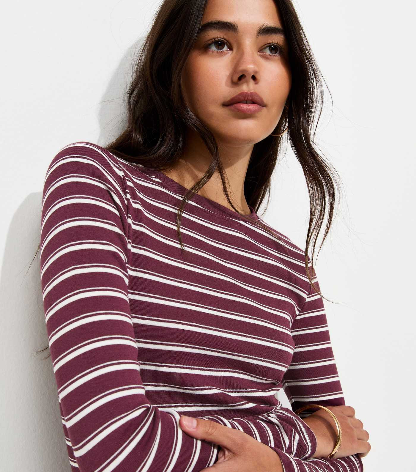 Red Cotton Rich Striped Long Sleeve Baby Tee Top | New Look | New Look (UK)